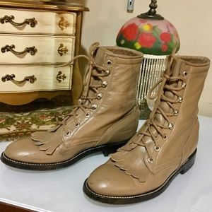 🌻LIKE NEW Vintage Beige Tan Roper Boots 🌻